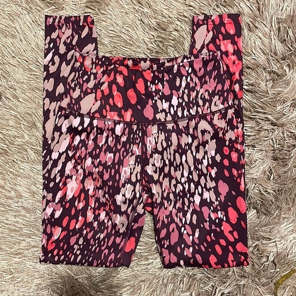 FILA High Rise Multicolor Black & Pink Leggings - Picture 1 of 9